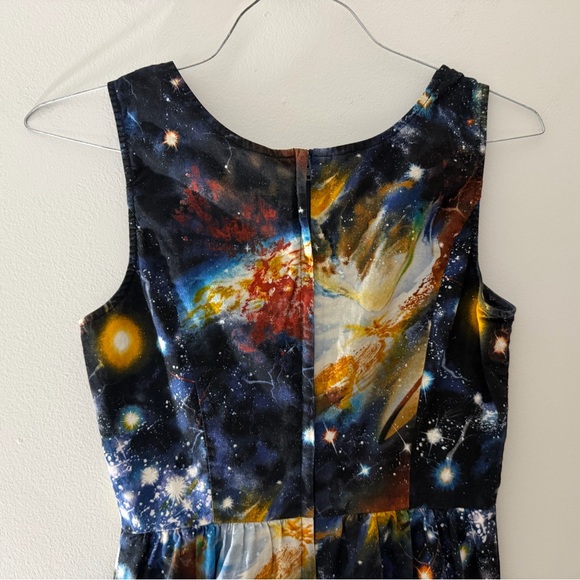 ModCloth Nebula Outer Space Galaxy Science Sleeveless Mini Dress Size Small - Picture 10 of 16